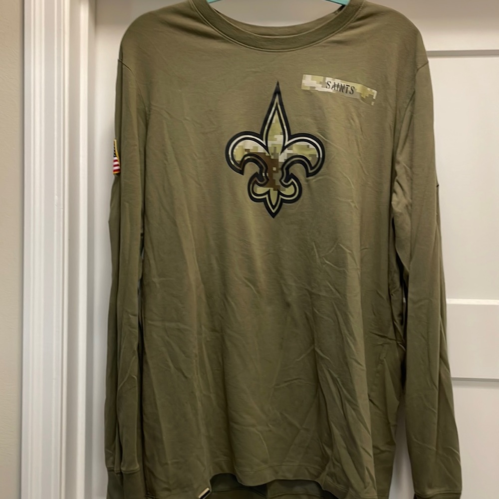 NFL APPAREL NIKE long sleeve New Orleans Saints Military Appreciation Tee